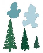 HCD1-7107 Frolicking Frosty and Spruce Die - Snow Kissed Collection