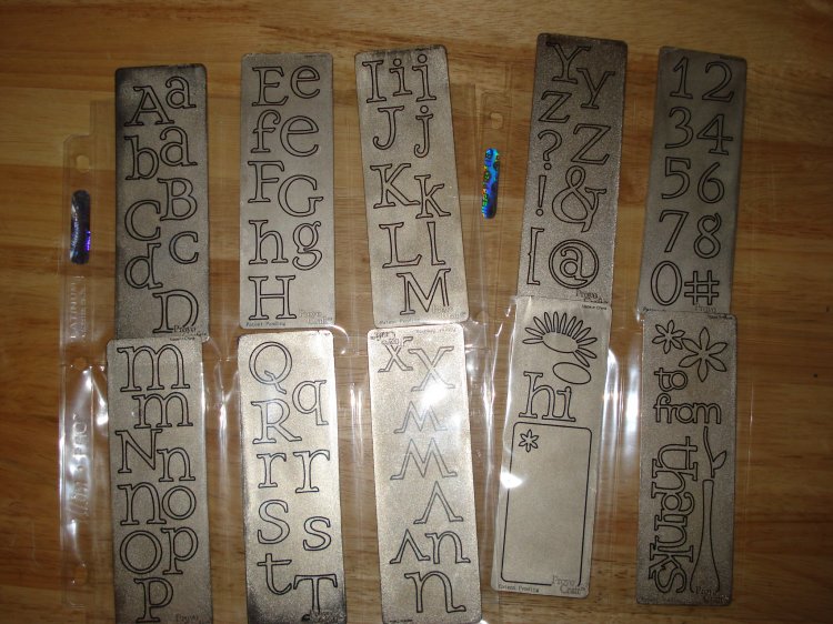 Cuttlebug 2x6 dies & Alphabet Storage Sleeves holds 6 (6pv/1s) - Click Image to Close
