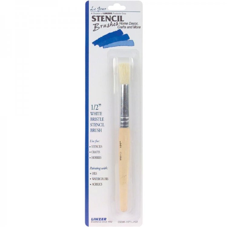 Stencil Brush - 1/2" width - Click Image to Close