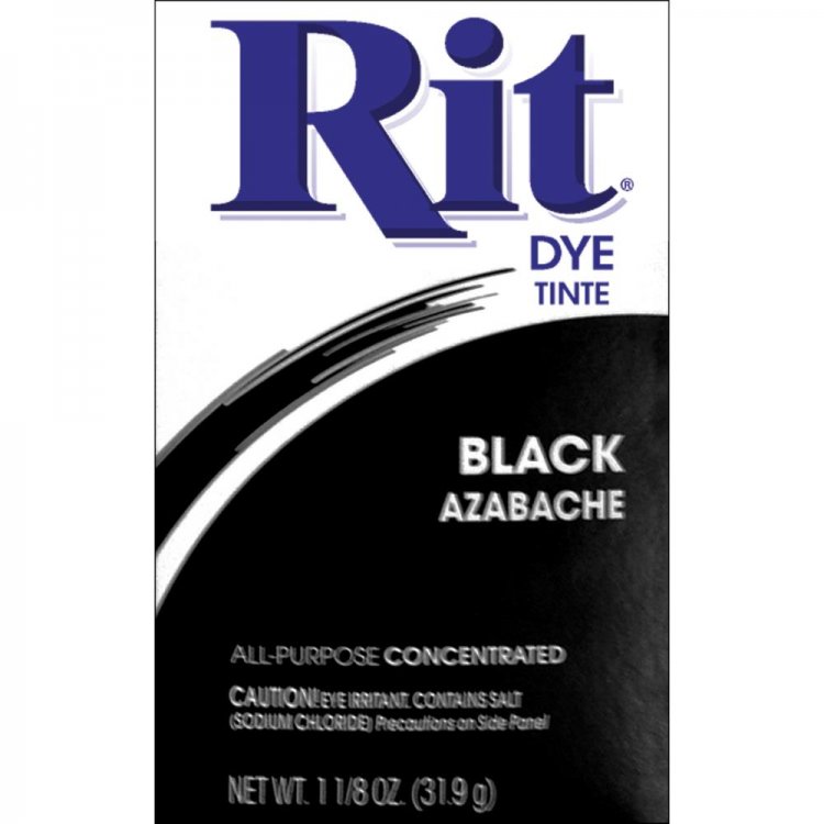 Rit Dye Powdered Fabric Dye, Black - 1.125 ounces - Click Image to Close