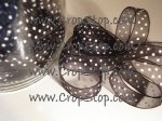 Black with White sheer dots