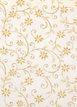 Sheer Fabric - Cream Poinsettia