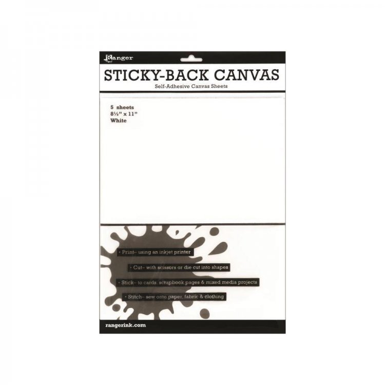 Inkssentials Surfaces Sticky Backed WHITE Canvas - Click Image to Close