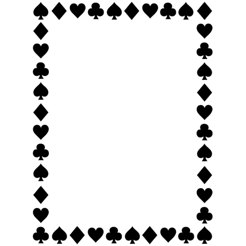 1218-112 Darice Embossing Folder - Card Suites Border - Click Image to Close