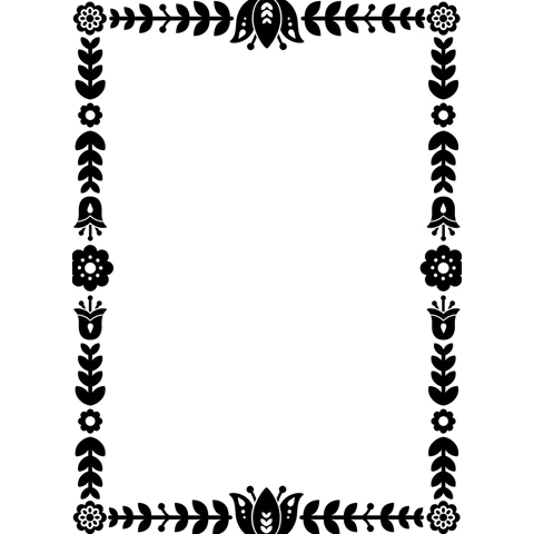 1218-125 Darice Embossing Folder - Floral Border - Click Image to Close
