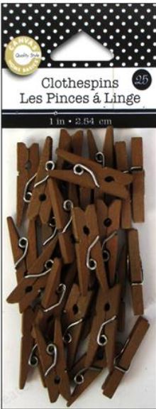 Mini Clothespins - Jacobean - Click Image to Close
