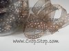 Light Brown with White sheer dots